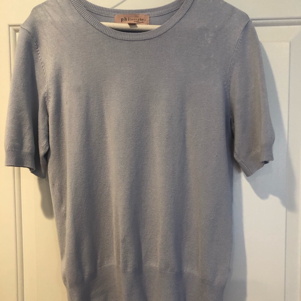 Light blue knit shirt